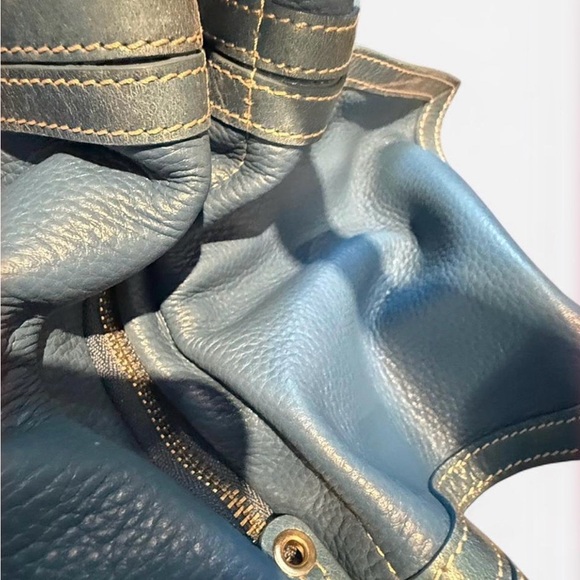 NWOT Vanda Francis Stylish Blue genuine Leather Shoulder Bag - Women - Picture 2 of 5